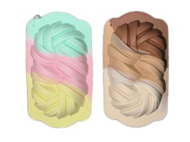 Molde silicona tricolor budin pan trenzado